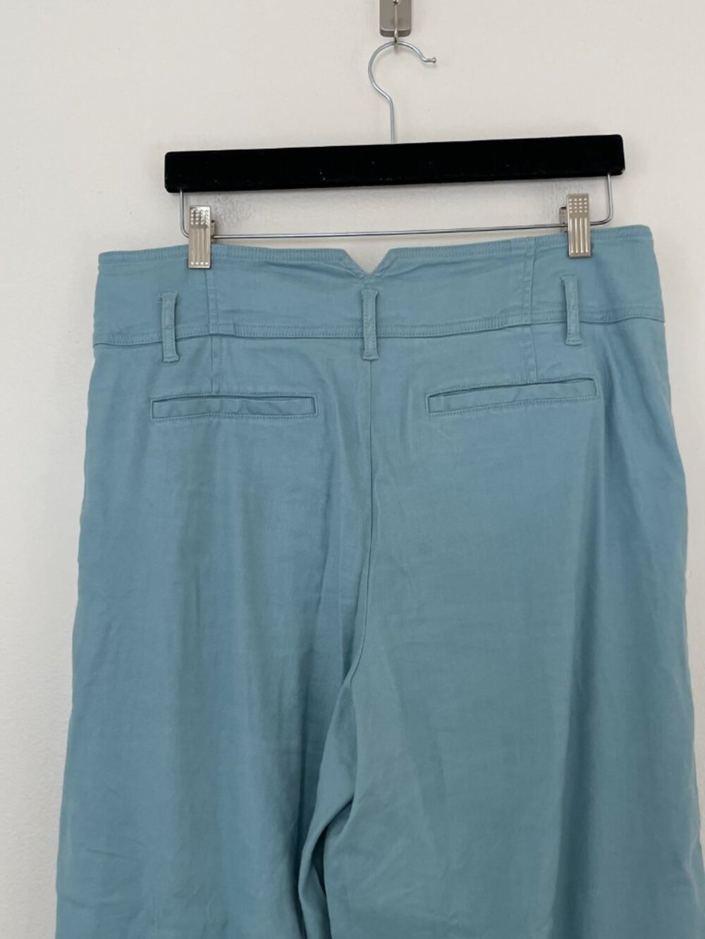 Anthropologie Linen Blend Robins Egg Blue Wide-Leg Pants Size 12 - Picture 7 of 7